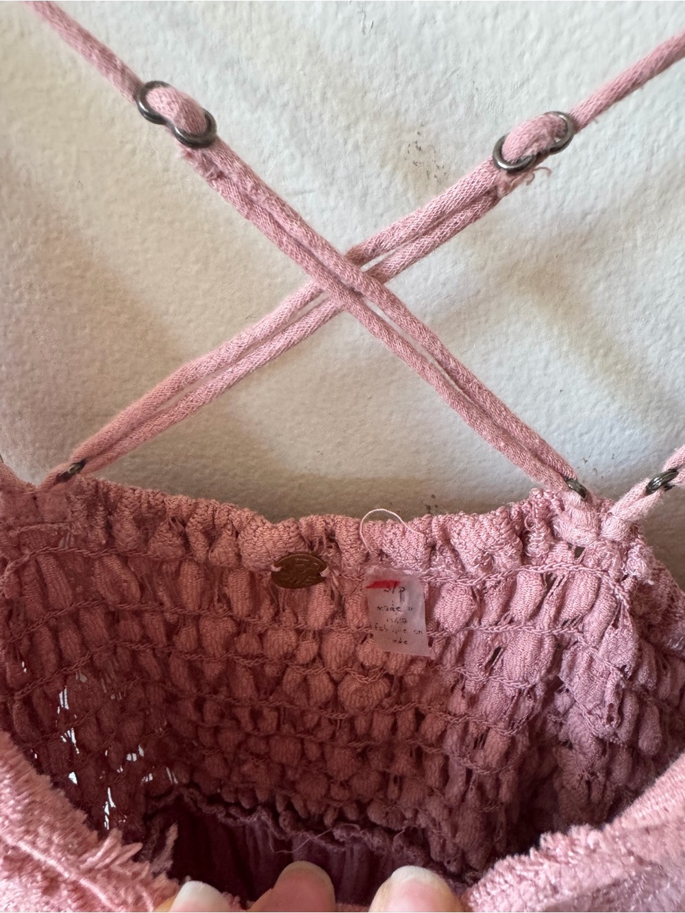 Free People One Blush Pink Lace-Trim Maxi Dress - Picture 7 of 10